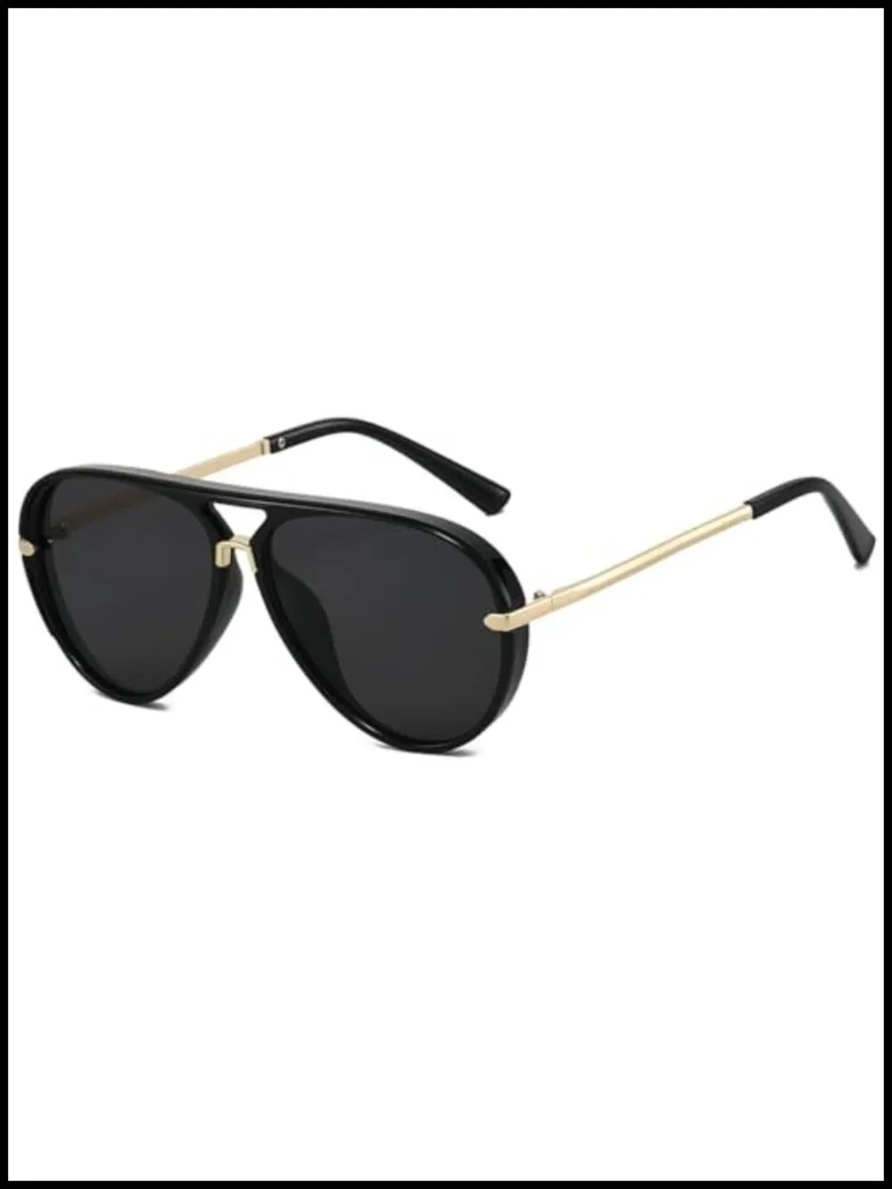 Retro Round Double Bridge Metal Frame Sunglasses Women Men UV400 Pilot Shades